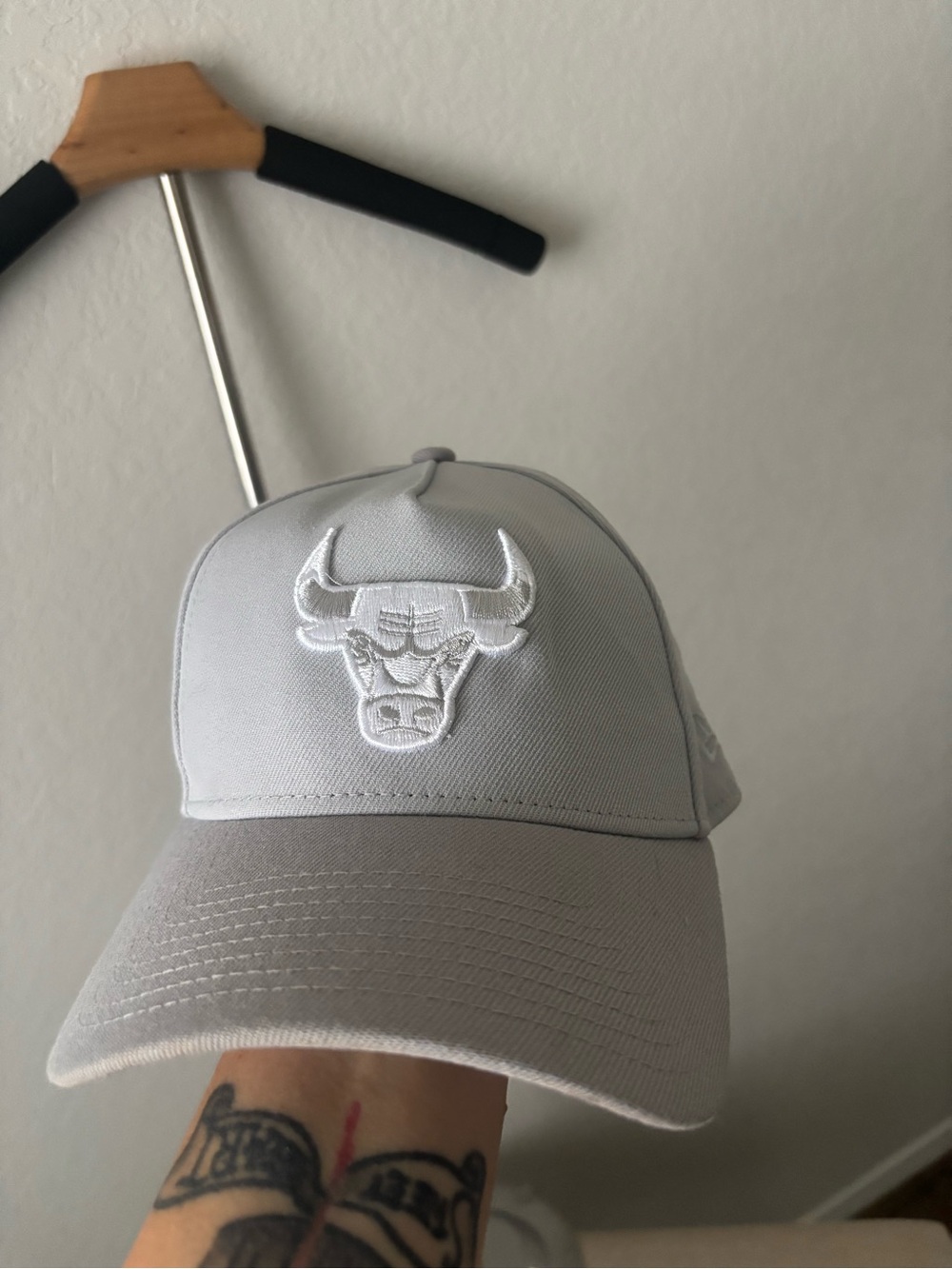New Era Chicago Bulls 9FORTY A Frame Snapback Hat Gray NBA One Size